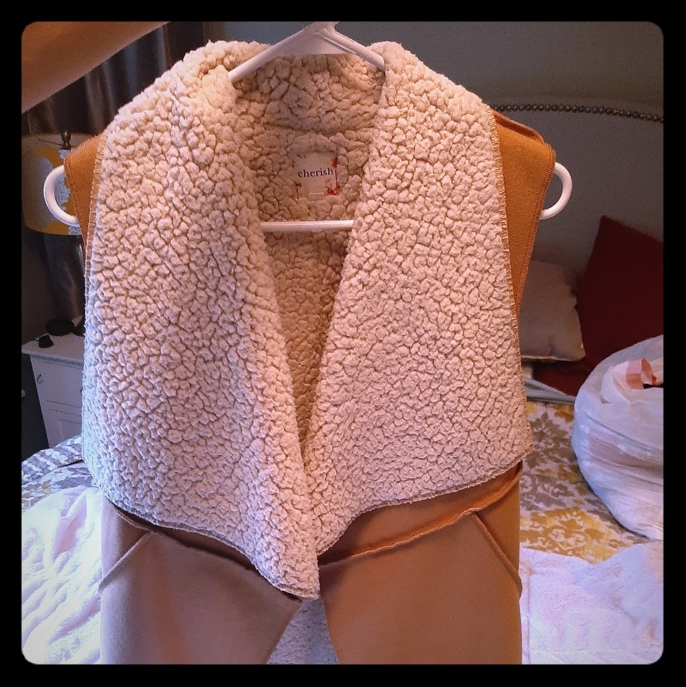 Faux sheep skin vest